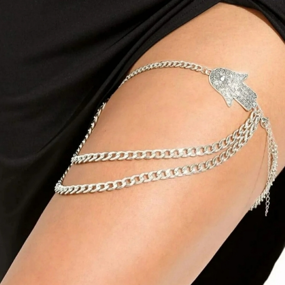 Hamsa thigh garter
